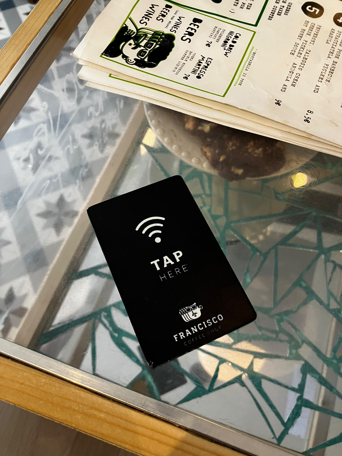 Real Francisco café pilot NFC touchpoint photograph